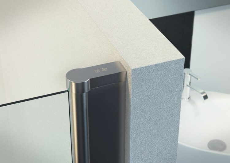 Nischendusche in Klar mit Doppel Drehtür ESG | Nano | Breite 680-1400 mm | Höhe 1950 mm | Justiermöglichkeit +30 mm