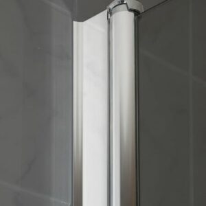 Nischendusche in Klar mit Doppel Drehtür ESG | Nano | Breite 680-1400 mm | Höhe 1950 mm | Justiermöglichkeit +30 mm