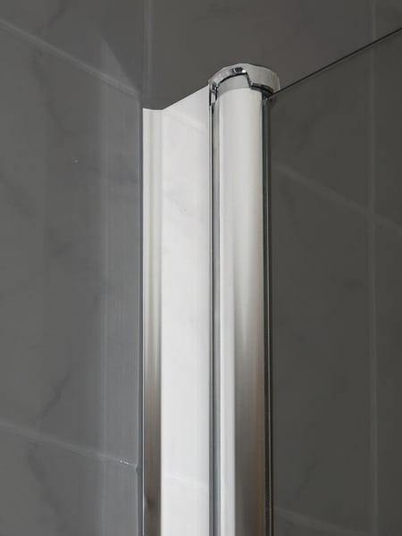 Nischendusche in Klar mit Doppel Drehtür ESG | Nano | Breite 680-1400 mm | Höhe 1950 mm | Justiermöglichkeit +30 mm