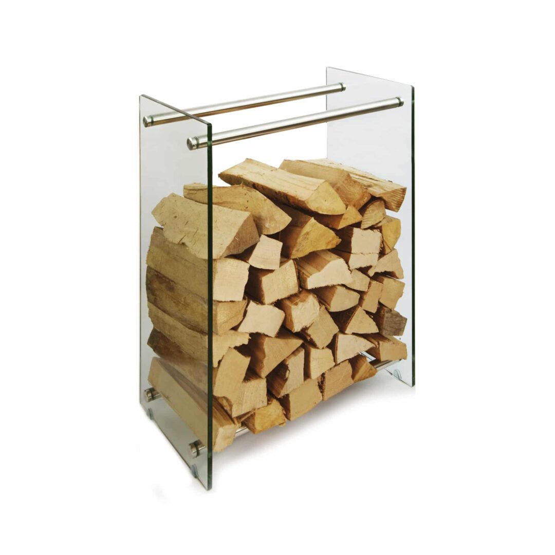 Holzregal in Klar, ESG, 12mm, Holzaufbewahrung