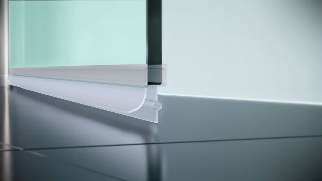 Nischendusche in Vollsatiniert mit Doppel Drehtür ESG | Nano | Breite 700-1350 mm | Höhe 1950 mm | Justiermöglichkeit +50 mm