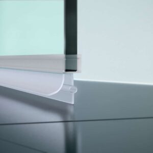 Nischendusche in Vollsatiniert mit Doppel Drehtür ESG | Nano | Breite 700-1350 mm | Höhe 1950 mm | Justiermöglichkeit +50 mm