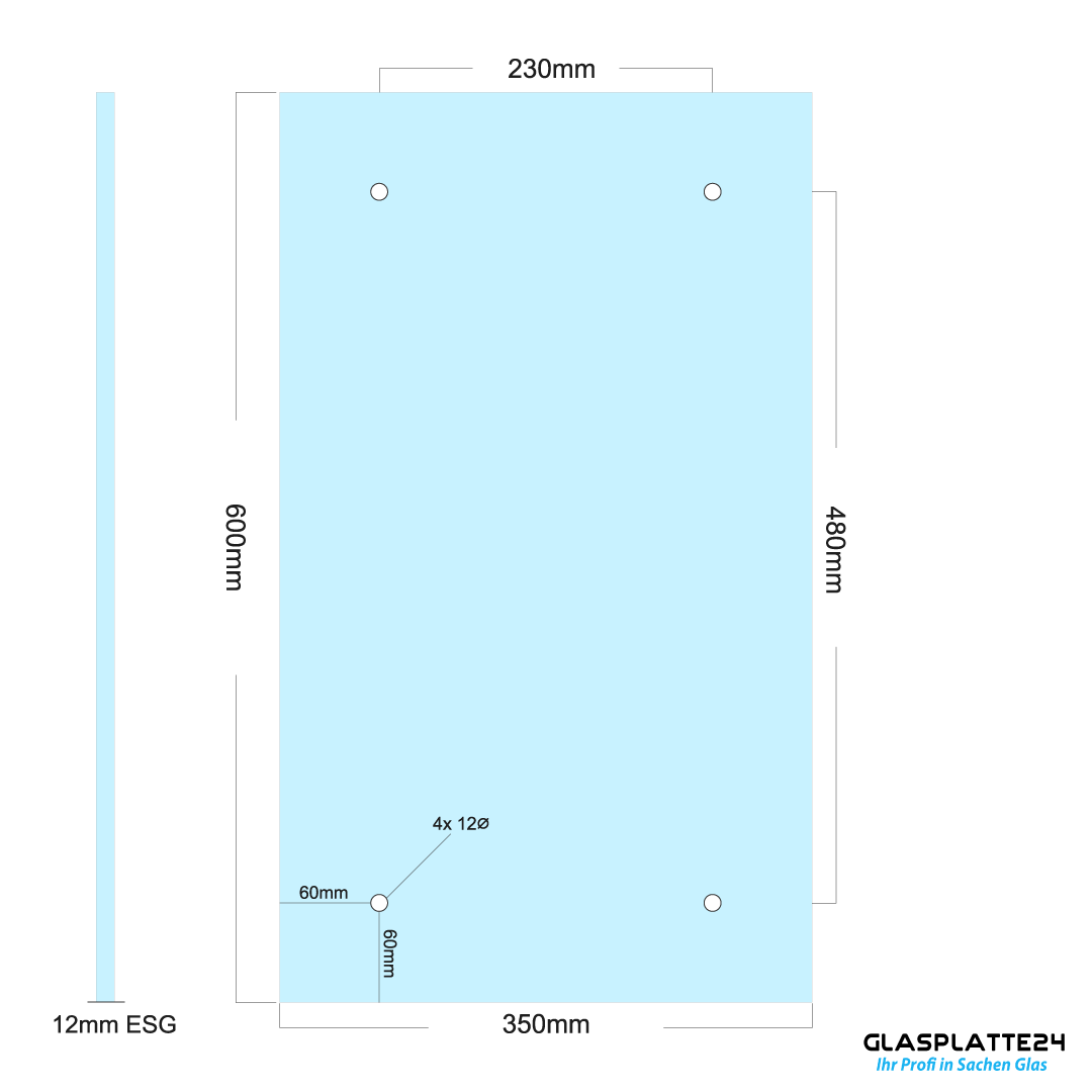 Holzregal in Klar, ESG, 12mm, Holzaufbewahrung