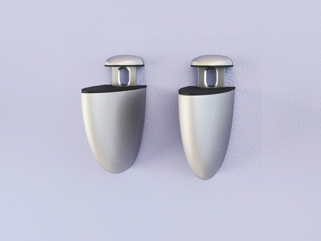 Glasablage in Klar und Edelstahlhalterung, ESG, 8mm, Badregal, Duschregal