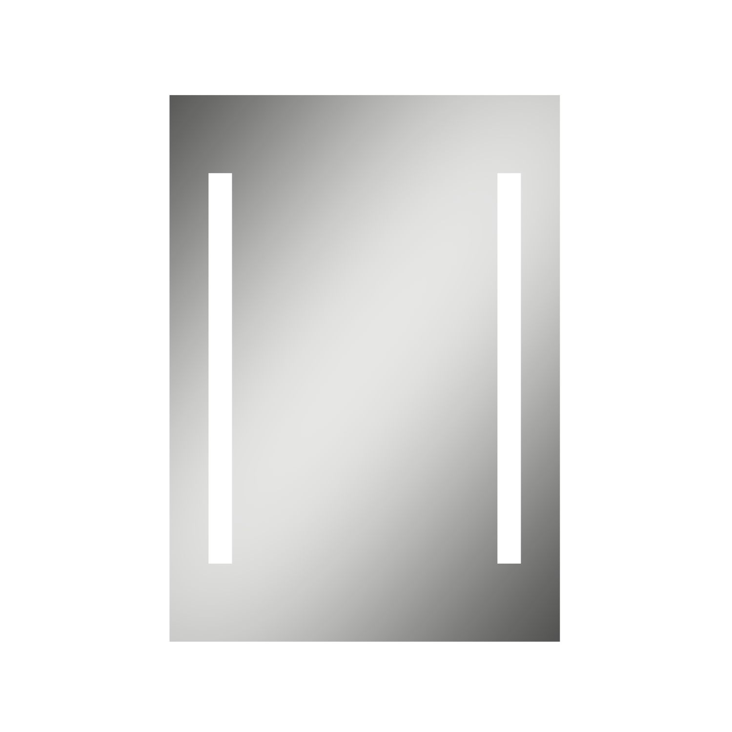 S-LED-B-ALLE-2 Bono - Rechteck mit zwei vertikalen Wandspiegeln, LED-beleuchteten Streifen