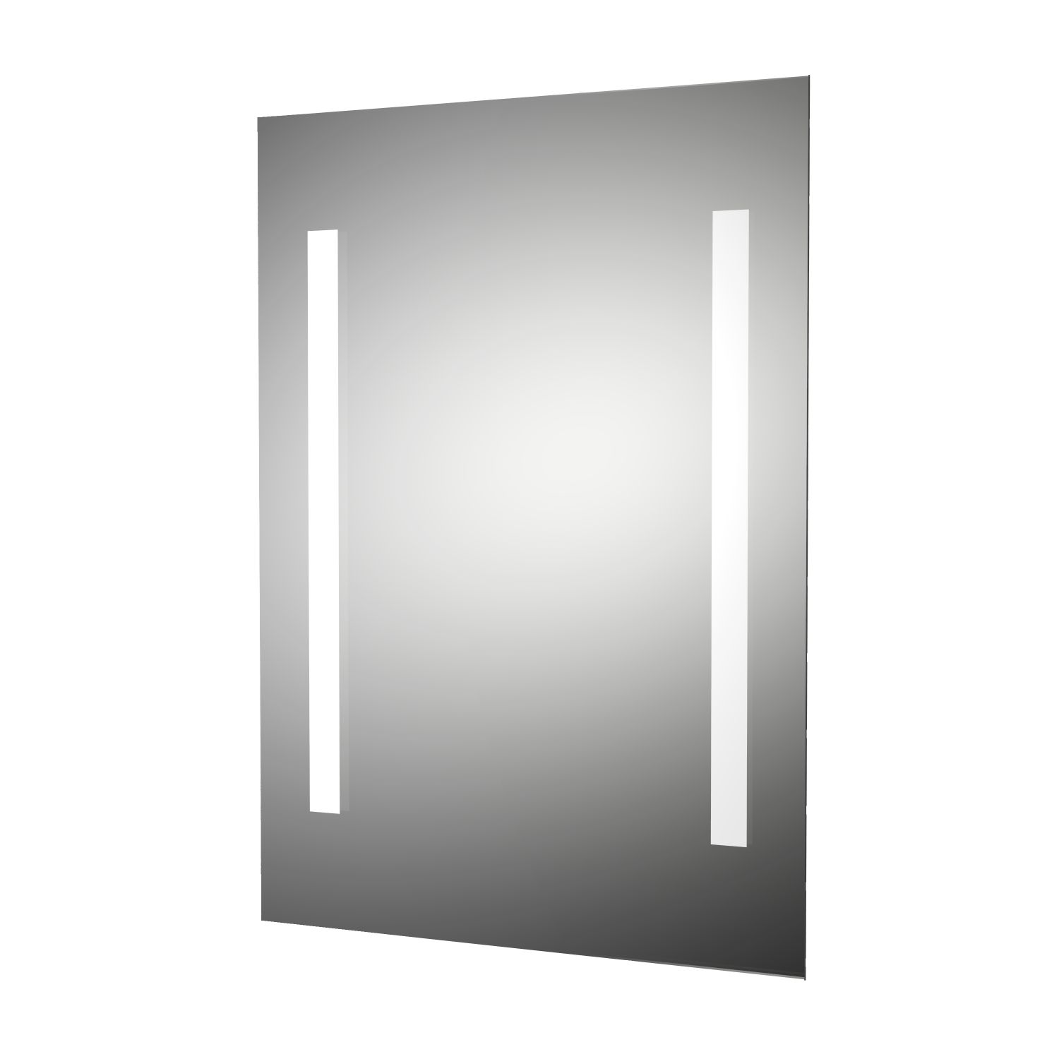 S-LED-B-ALLE-3 Bono - Rechteck mit zwei vertikalen Wandspiegeln, LED-beleuchteten Streifen