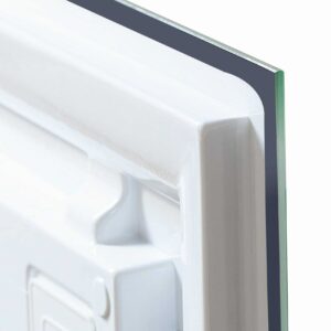 Focus - Rechteck mit umlaufendem Mattstreifen Wandspiegel mit LED