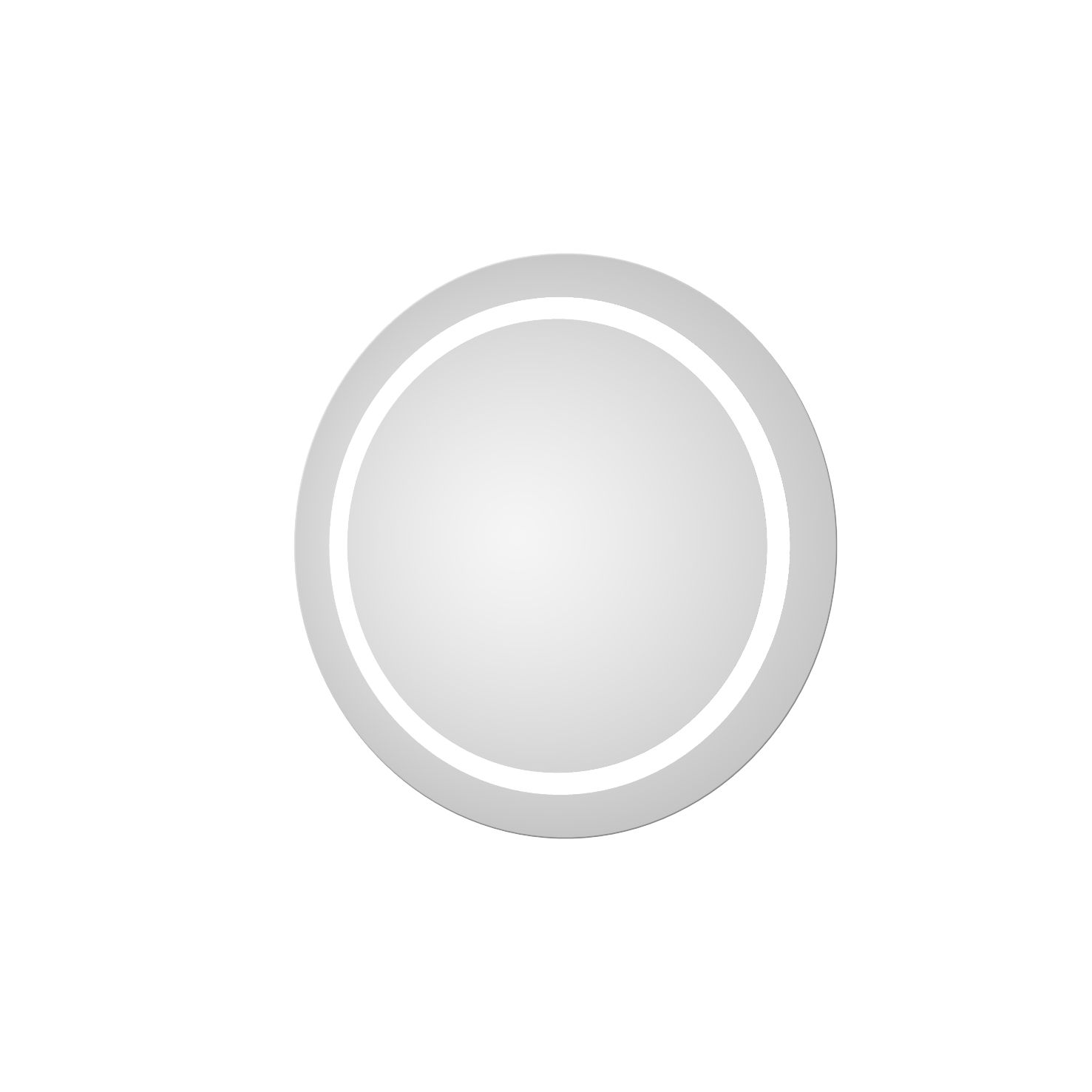 Triton - Kreis mit mattiertem Wandspiegel und LED-Leuchtband, Ø67 - Ø80