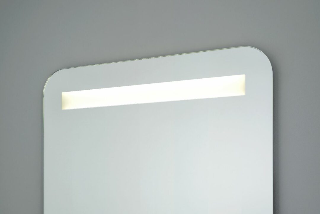 Uno - Rechteck mit abgerundeten Ecken Wandspiegel mit LED, 50 x 70 cm – Bild 2