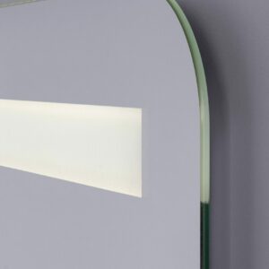 Uno - Rechteck mit abgerundeten Ecken Wandspiegel mit LED, 50 x 70 cm