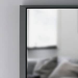 Box Black Rechteck Wandspiegel im schwarzen Rahmen aus gebürstetem Aluminium-2