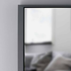 Box Black Rechteck Wandspiegel im schwarzen Rahmen aus gebürstetem Aluminium-2