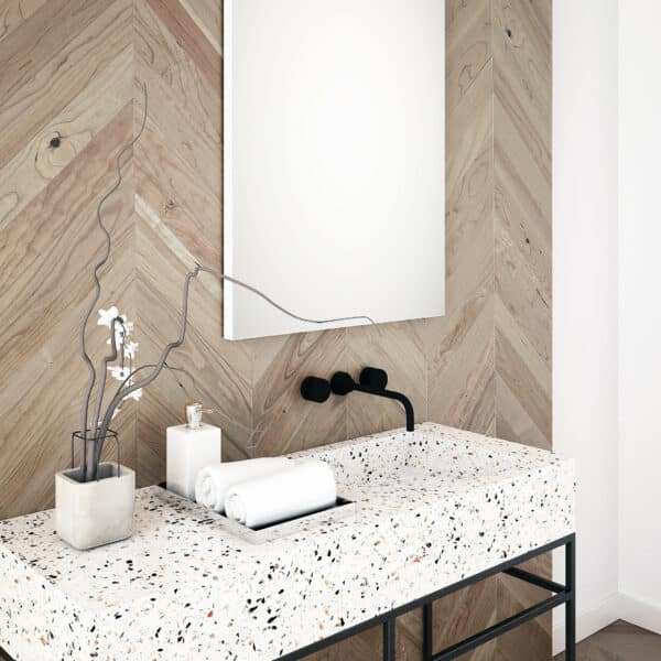 Box White Rechteck Wandspiegel im Weiss Rahmen aus gebürstetem Aluminium 60 x 80 cm-1