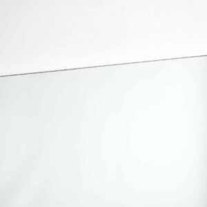 Box White Rechteck Wandspiegel im Weiss Rahmen aus gebürstetem Aluminium 60 x 80 cm-3