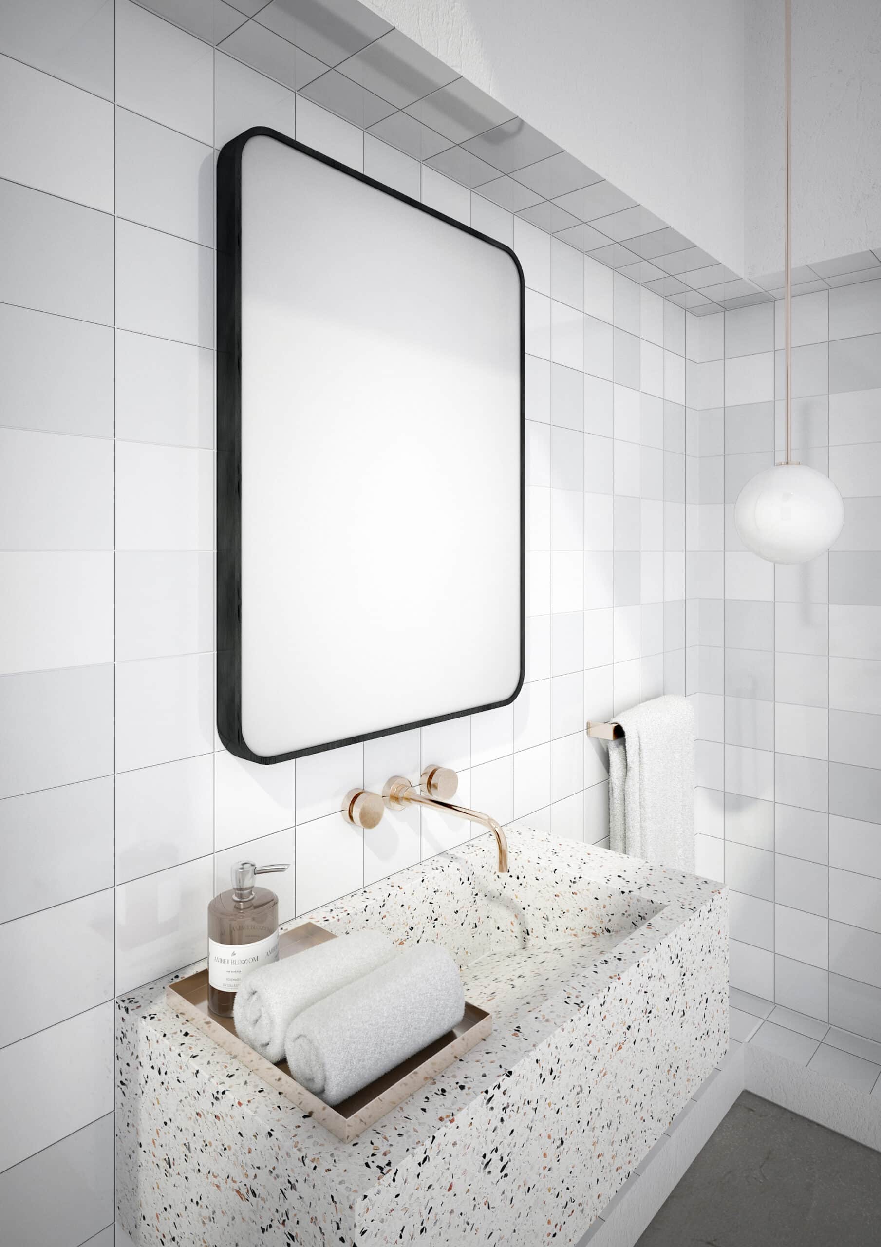 Nico Black Ovale Ecken Rechteck Wandspiegel im schwarzen Rahmen aus gebürstetem Aluminium-1 Nico Black Ovale Ecken Rechteck Wandspiegel im schwarzen Rahmen aus gebürstetem Aluminium-1