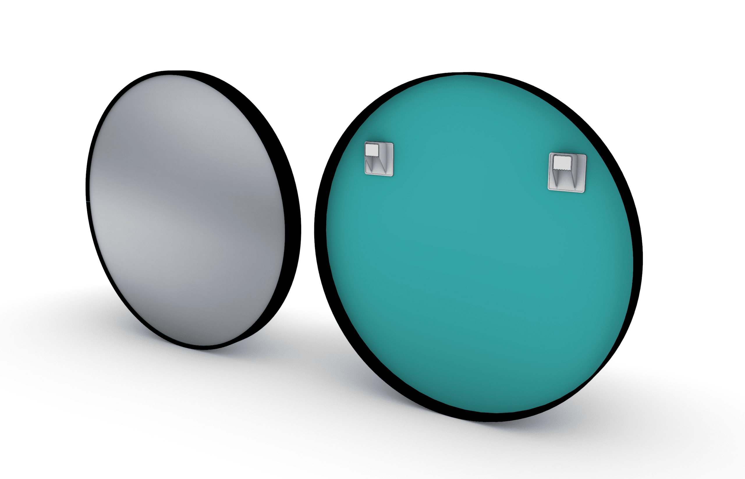 Nico Kolo Black Kreis Wandspiegel im schwarzen Rahmen aus gebürstetem Aluminium Ø60 - 80-4 Nico Kolo Black Kreis Wandspiegel im schwarzen Rahmen aus gebürstetem Aluminium Ø60 - 80-4