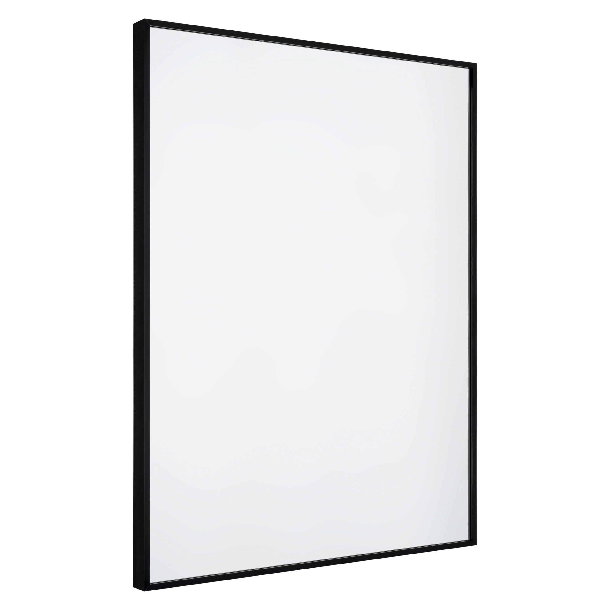 Sky Rechteck Wandspiegel im schwarzen Rahmen aus gebürstetem Aluminium-1