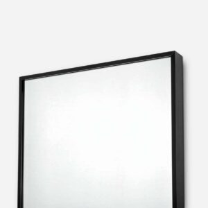 Sky Rechteck Wandspiegel im schwarzen Rahmen aus gebürstetem Aluminium-3