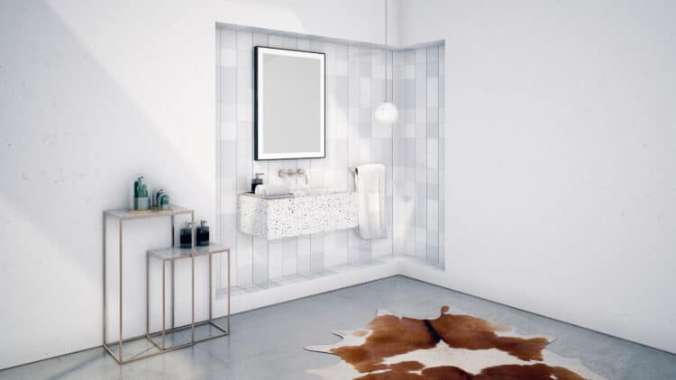 Logan Black Rechteck Wandspiegel schwarzem Aluminiumrahmen mit LED-1