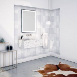 Logan Black Rechteck Wandspiegel schwarzem Aluminiumrahmen mit LED-1