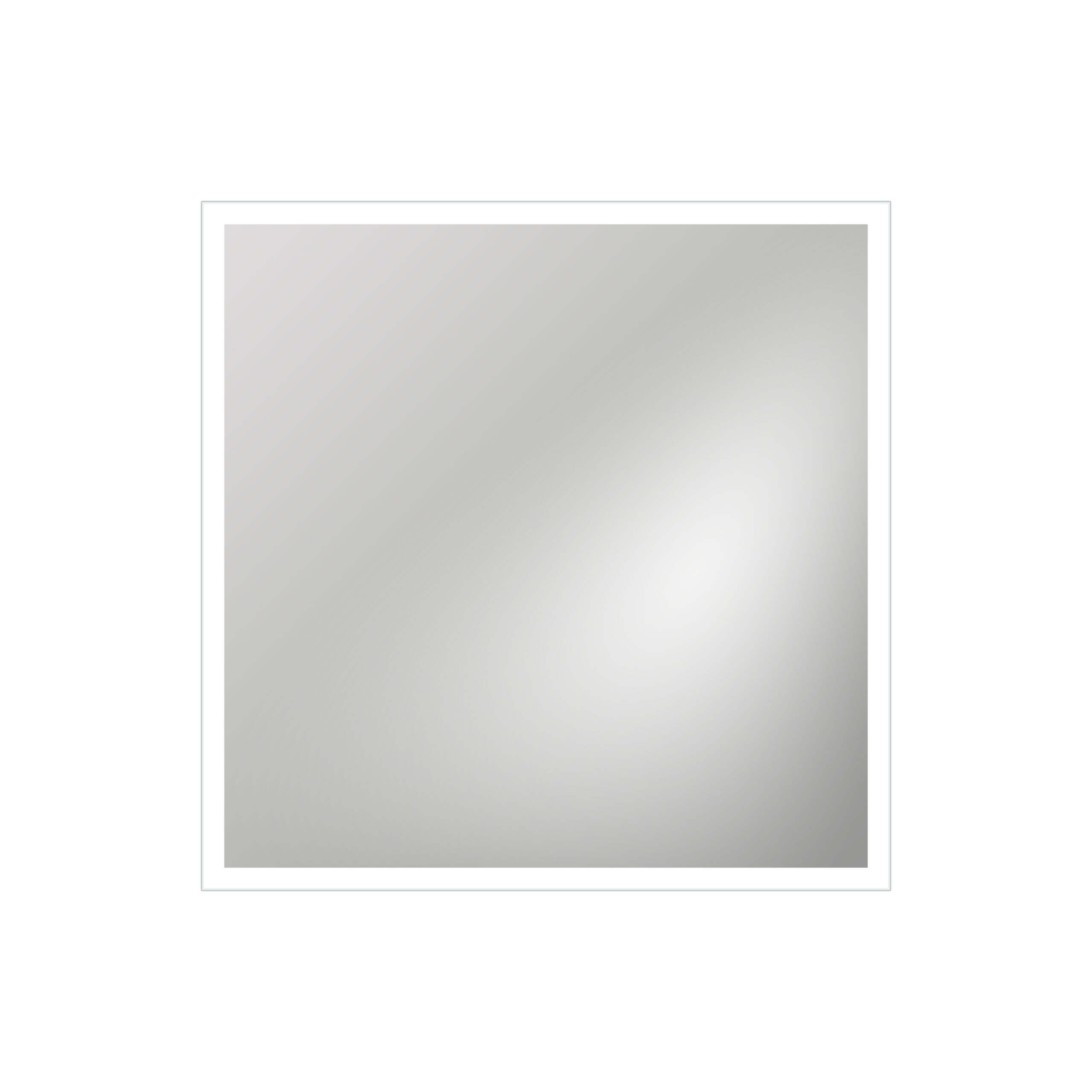 Solid Rechteck mit umlaufendem Mattstreifen Wandspiegel mit LED-3