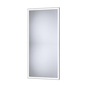 Solid Black Rechteck Wandspiegel schwarzem Aluminiumrahmen mit LED-3