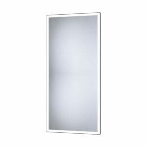 Solid Black Rechteck Wandspiegel schwarzem Aluminiumrahmen mit LED-3