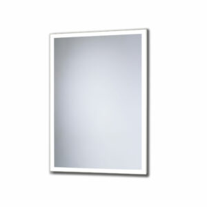 Solid White Rechteck mit umlaufendem Mattstreifen Wandspiegel mit LED. Rahmenfarbe - Weiß 60 x 80 cm-2