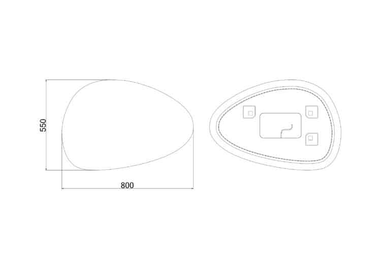 beleuchten die Wand hinter dem Spiegel. Wandspiegel LED 80 x 55 cm-2