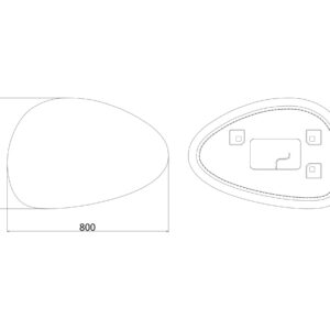 beleuchten die Wand hinter dem Spiegel. Wandspiegel LED 80 x 55 cm-2