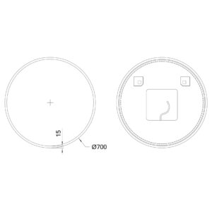 beleuchten die Wand hinter dem Spiegel.Wandspiegel LED Ø70 - Ø80-2