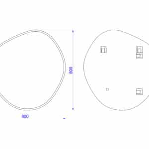 1 stücke 65mm * 110mm * 1mm 80mm * 150mm * 1mm HD-Spiegel Edelstahl  quadratische ovale Spiegel 1mm Dicke einseitiger Rücken kleber