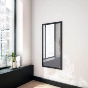 Slim Black Spiegel in einem schwarzen MDF-Rahmen mit dekorativem Furnier-1