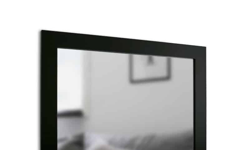 Slim Black Spiegel in einem schwarzen MDF-Rahmen mit dekorativem Furnier-4