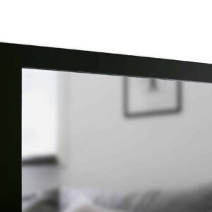 Slim Black Spiegel in einem schwarzen MDF-Rahmen mit dekorativem Furnier-4