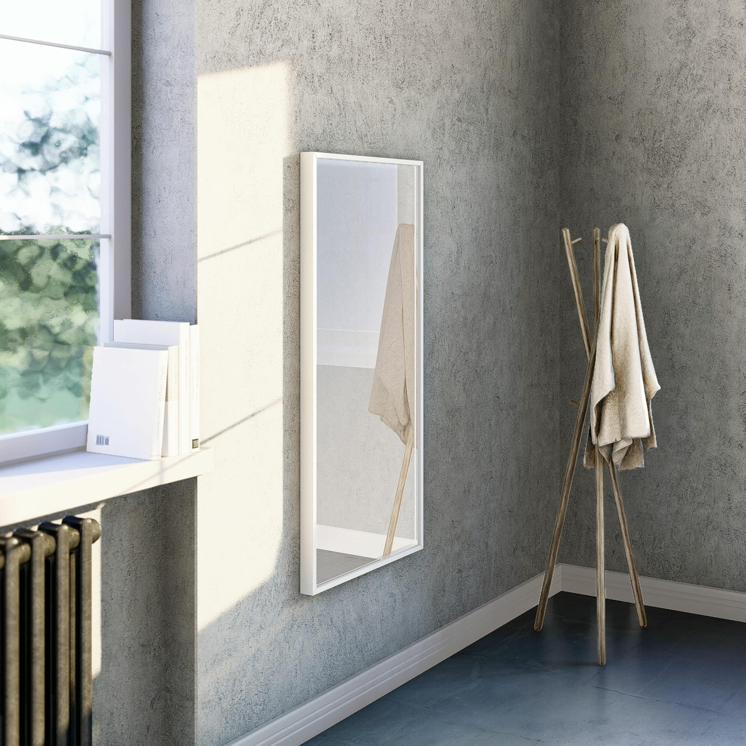 Scandi White Spiegel in einem Weiss MDF-Rahmen mit dekorativem Furnier-1 Scandi White Spiegel in einem Weiss MDF-Rahmen mit dekorativem Furnier-1