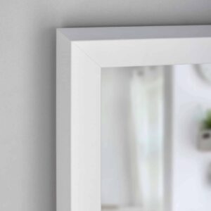 Scandi White Spiegel in einem Weiss MDF-Rahmen mit dekorativem Furnier-3
