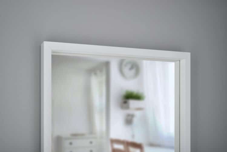 Scandi White Spiegel in einem Weiss MDF-Rahmen mit dekorativem Furnier-4