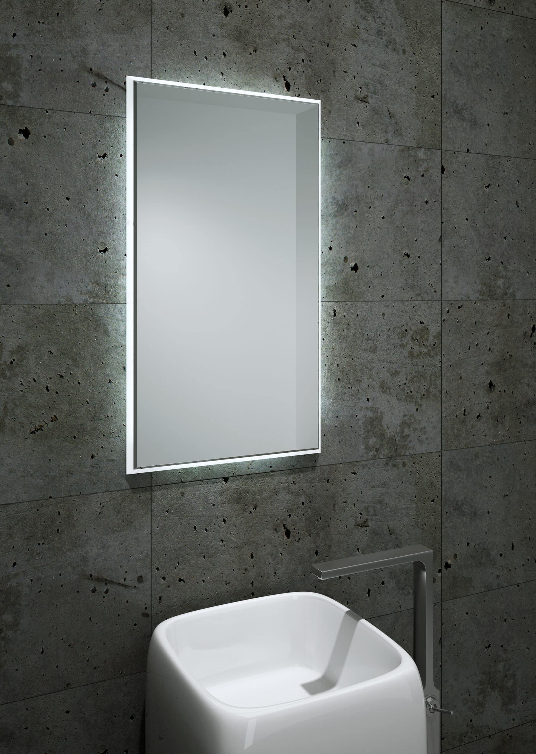 Fractal Quadrat - Rechteck Wandspiegel mit LED-1
