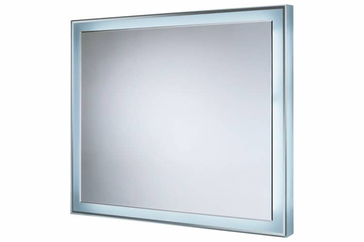 Forte Quadrat - Rechteck Wandspiegel Mattstreifen an der Außenfläche der Glastruhe und die seitlichen Glaswände werden durch LED-Dioden beleuchtet-2