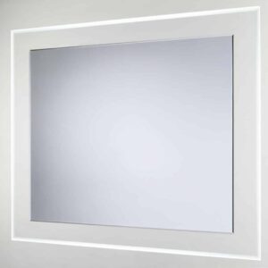 abgeschrägter Spiegel mit matten Kanten mit LED-1