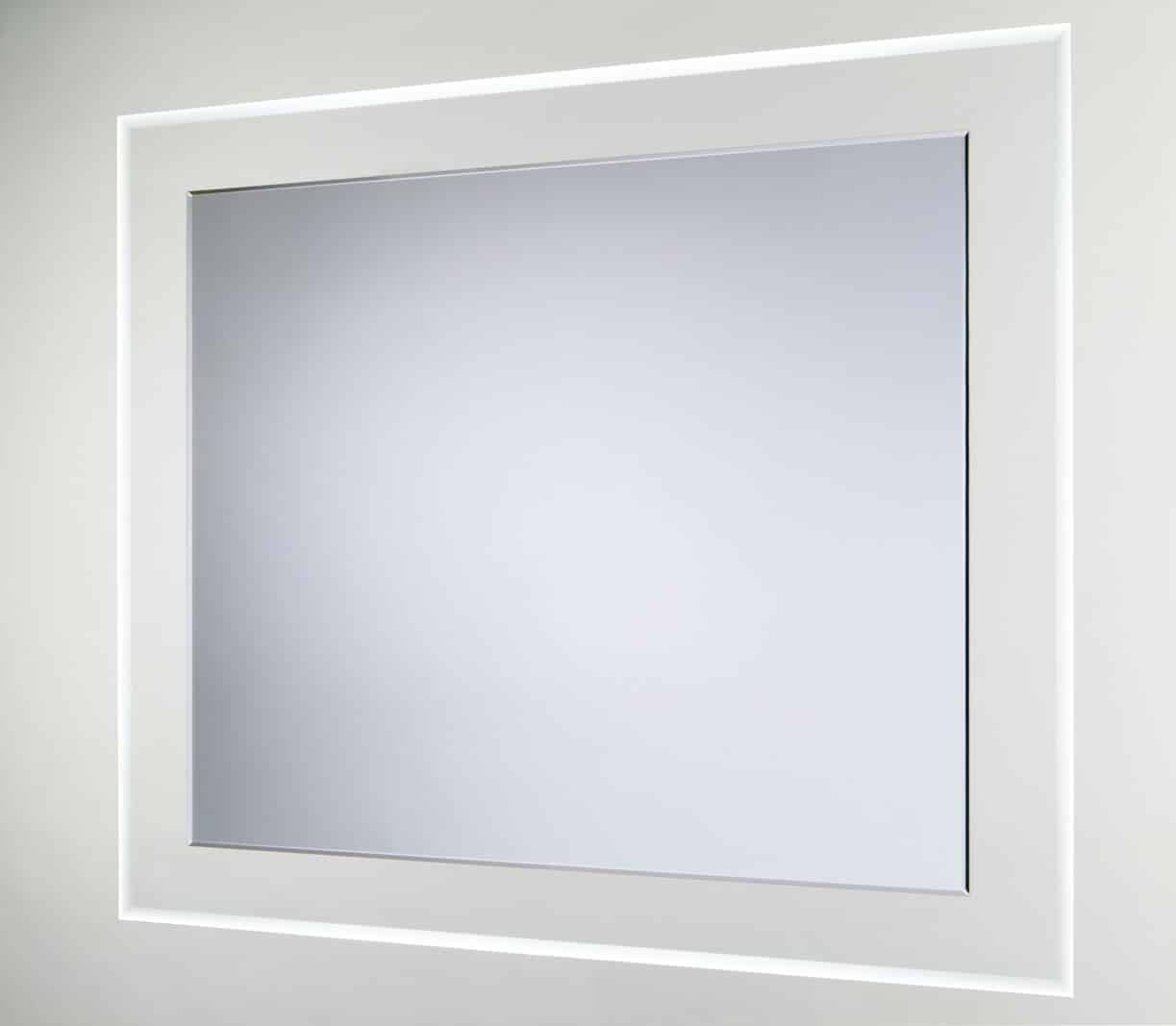 abgeschrägter Spiegel mit matten Kanten mit LED-1 abgeschrägter Spiegel mit matten Kanten mit LED-1