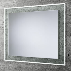 Lumineo Alfa Rechteck Spiegel auf Glas montierter