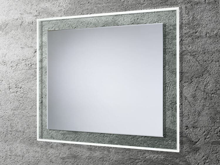 Lumineo Alfa Rechteck Spiegel auf Glas montierter