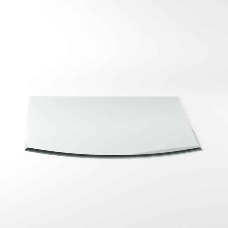 Ofenglas in Segmentbogen ESG mit 18mm Facettenschliff | Stärke 6 – 8mm