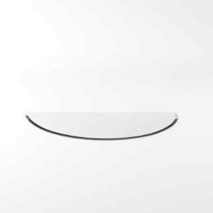 Ofenglas in Halbkreis ESG mit 18mm Facettenschliff | Stärke 6 – 8mm