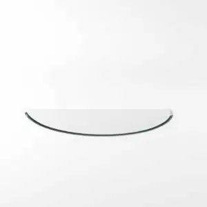 Ofenglas in Halbkreis ESG mit 18mm Facettenschliff | Stärke 6 – 8mm