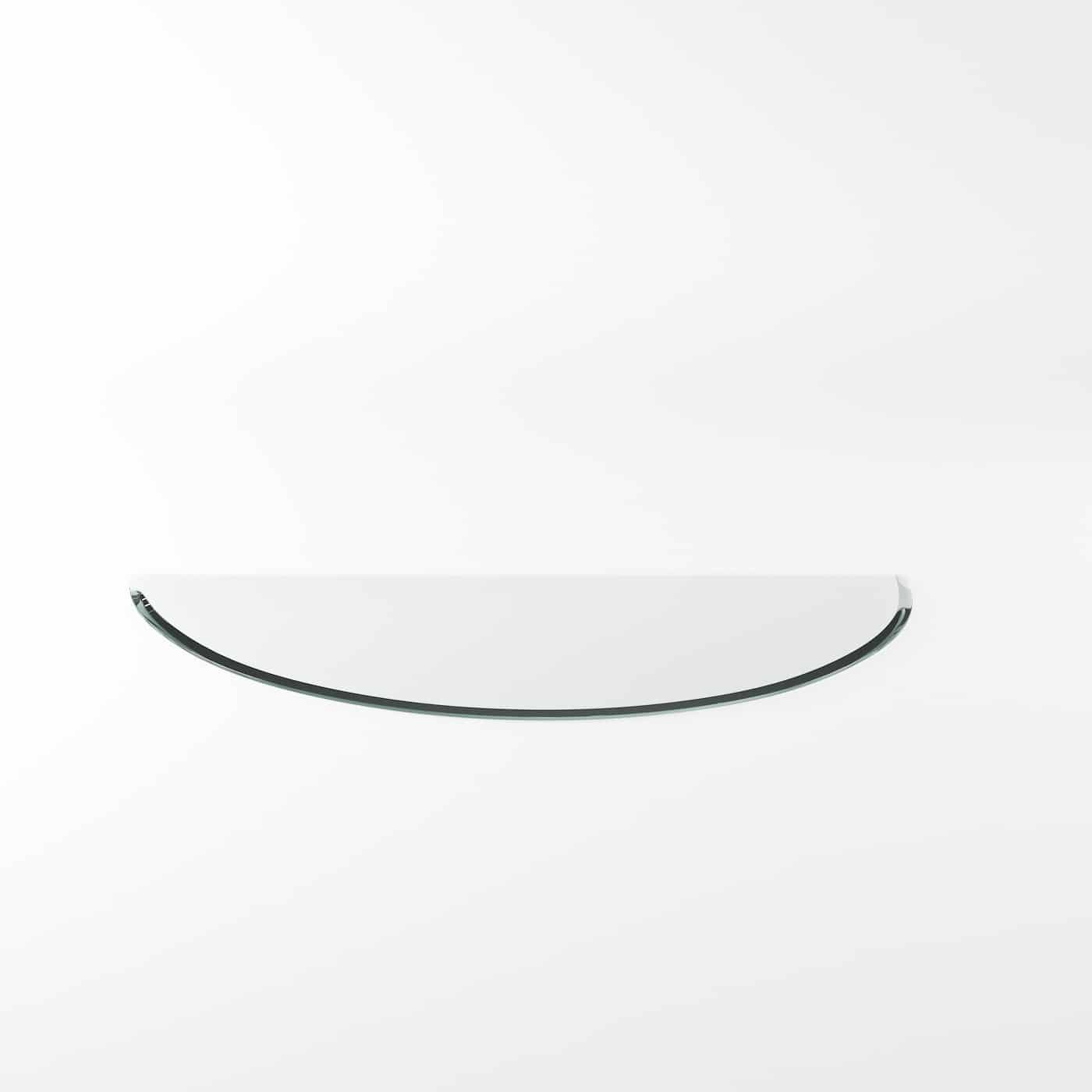 Ofenglas in Halbkreis ESG mit 18mm Facettenschliff | Stärke 6 – 8mm