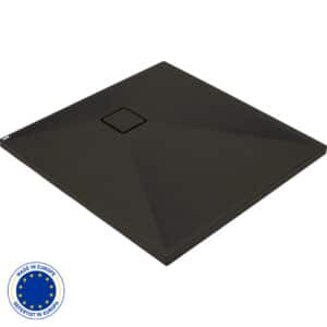 Quadrat Granit Duschwanne | Nero Duschtasse | Breite 800-900 mm | Länge 800-900 mm | Höhe 35 mm | mit/ohne Ablaufgarnitur