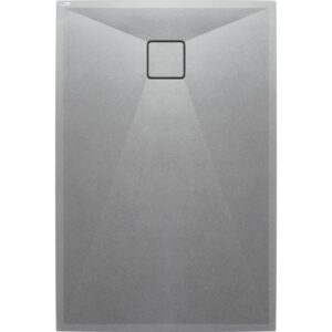 Rechteck Granit Duschwanne | Grau Metallic Duschtasse | Breite 700-900 mm | Länge 900-1400 mm | Höhe 35 mm | mit/ohne Ablaufgarnitur